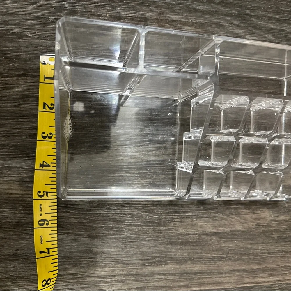 Set of 3 Clear Acrylic Makeup Organizers